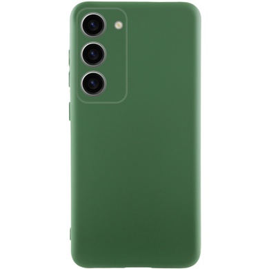 Чехол Silicone Cover Lakshmi Full Camera (AA) для Samsung Galaxy S24 FE Зеленый / Dark green