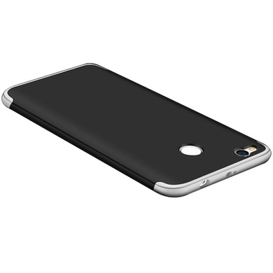 Пластикова накладка GKK LikGus 360 градусів (opp) для Xiaomi Redmi 4X, Чорний / Срібний