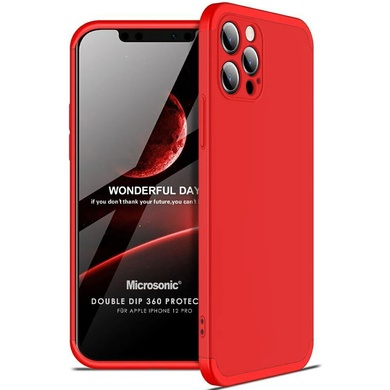 Пластикова накладка GKK LikGus 360 градусів (opp) для Apple iPhone 12 Pro Max (6.7"), Червоний
