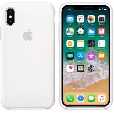 Чохол Silicone Case (AA) для Apple iPhone X (5.8 ") / XS (5.8"), Білий / White