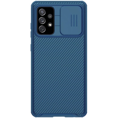 Карбонова накладка Nillkin Camshield (шторка на камеру) для Samsung Galaxy A72 4G / A72 5G, Синій / Blue