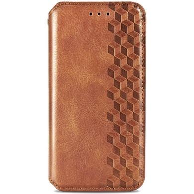 Кожаный чехол книжка GETMAN Cubic (PU) для Samsung Galaxy A52 4G / A52 5G / A52s Коричневый