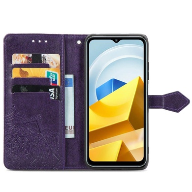 Кожаный чехол (книжка) Art Case с визитницей для Xiaomi Poco M5 Фиолетовый