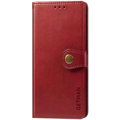 Кожаный чехол книжка GETMAN Gallant (PU) для Huawei Y6p Красный