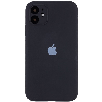 Чехол Silicone Case Full Camera Protective (AA) для Apple iPhone 12 (6.1") Черный / Black