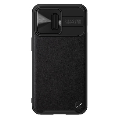 Шкіряна накладка Nillkin Camshield Leather (шторка на камеру) для Apple iPhone 13 Pro (6.1"), Чорний / Black