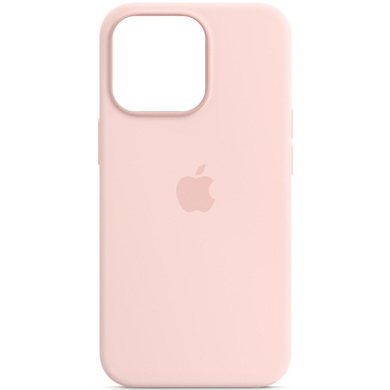 Чехол Silicone case (AAA) full with Magsafe and Animation для Apple iPhone 14 Pro Max (6.7") Розовый / Chalk Pink