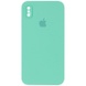 Чохол Silicone Case Square Full Camera Protective (AA) для Apple iPhone XS Max (6.5 "), Бирюзовый / Turquoise