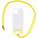 Чохол TPU Crossbody Transparent для Apple iPhone 12 Pro Max (6.7"), Жовтий