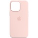 Чехол Silicone case (AAA) full with Magsafe and Animation для Apple iPhone 14 Pro Max (6.7") Розовый / Chalk Pink