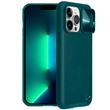 Шкіряна накладка Nillkin Camshield Leather (шторка на камеру) для Apple iPhone 13 Pro (6.1"), Зелений / Green