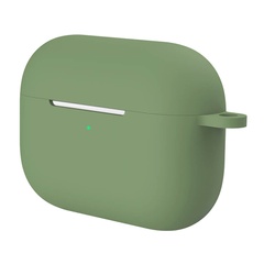Силиконовый футляр с карабином для наушников AirPods Pro Зеленый / Pine green