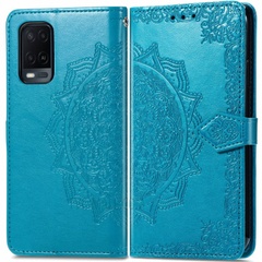 Кожаный чехол (книжка) Art Case с визитницей для Oppo A54 4G Синий