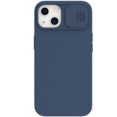 Силіконова накладка Nillkin Camshield Silky Magnetic для Apple iPhone 14 Plus (6.7"), Синій