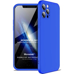 Пластиковая накладка GKK LikGus 360 градусов (opp) для Apple iPhone 12 Pro Max (6.7") Синий