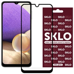 Защитное стекло SKLO 3D (full glue) для Samsung Galaxy A23 4G Черный