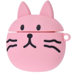 Силиконовый футляр Pretty Cats для наушников AirPods Розовый