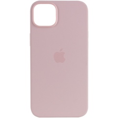 Чехол Silicone case (AAA) full with Magsafe для Apple iPhone 14 (6.1") Розовый / Chalk Pink
