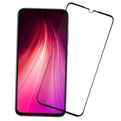 Защитное стекло 19D (full glue) (тех.пак.) для Xiaomi Redmi Note 8 / Note 8 2021 Черный