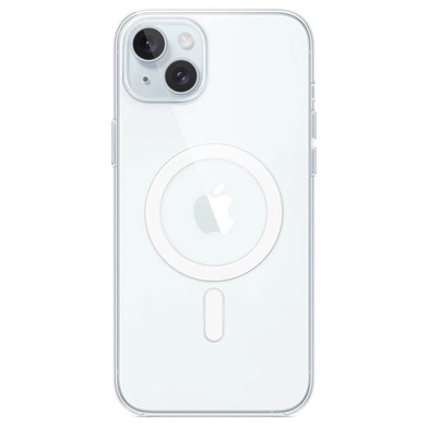 TPU чехол Clear Case with Magnetic safe для Apple iPhone 15 (6.1") Бесцветный (прозрачный)