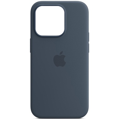 Чехол Silicone case (AAA) full with Magsafe and Animation для Apple iPhone 14 Pro Max (6.7") Синий / Storm Blue