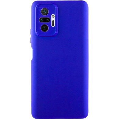 Чехол Silicone Cover Lakshmi Full Camera (A) для Xiaomi Redmi Note 10 Pro / 10 Pro Max Синий / Iris