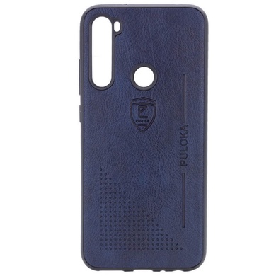 Кожаный чехол-накладка PULOKA Desi для Xiaomi Redmi Note 8 Синий