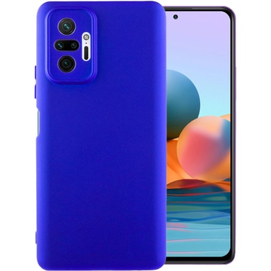 Чехол Silicone Cover Lakshmi Full Camera (A) для Xiaomi Redmi Note 10 Pro / 10 Pro Max Синий / Iris