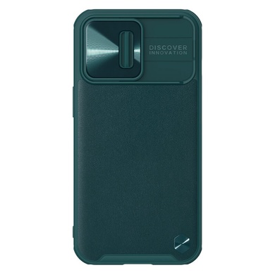 Шкіряна накладка Nillkin Camshield Leather (шторка на камеру) для Apple iPhone 13 Pro (6.1"), Зелений / Green