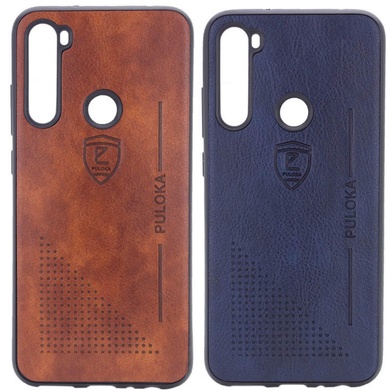 Кожаный чехол-накладка PULOKA Desi для Xiaomi Redmi Note 8 Синий