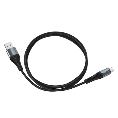 Дата кабель Hoco X38 Cool MicroUSB (1m), Чорний
