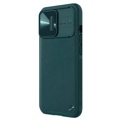 Шкіряна накладка Nillkin Camshield Leather (шторка на камеру) для Apple iPhone 13 Pro (6.1"), Зелений / Green