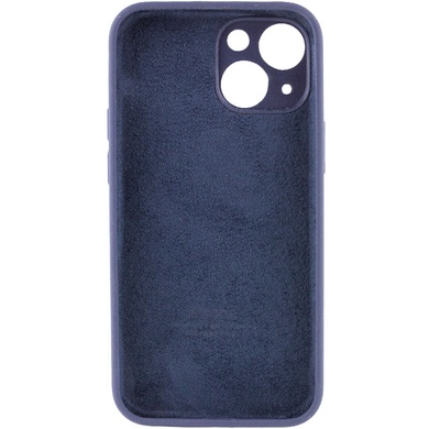 Чехол Silicone Case Full Camera Protective (AA) для Apple iPhone 14 (6.1") Темно-синий / Midnight blue