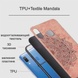 TPU+Textile чохол Mandala з 3D тисненням для Huawei Honor 9X (China), Рожевий