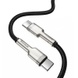 Дата кабель Baseus Cafule Series Metal Type-C to Type-C 100W (2m) (CATJK-D), Чорний