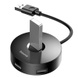 Переходник HUB Baseus Round Box USB to USB 3.0 + 3USB 2.0 (1m) (CAHUB) Черный