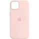 Чехол Silicone case (AAA) full with Magsafe для Apple iPhone 14 Pro Max (6.7") Розовый / Chalk Pink