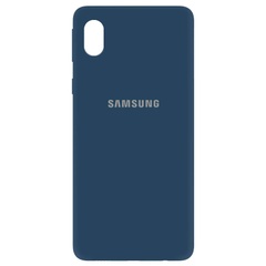 Чехол Silicone Cover My Color Full Protective (A) для Samsung Galaxy M01 Core / A01 Core Синий / Navy blue