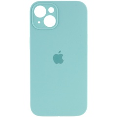 Чохол Silicone Case Full Camera Protective (AA) для Apple iPhone 14 (6.1"), Бирюзовый / Marine Green