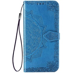 Кожаный чехол (книжка) Art Case с визитницей для Samsung Galaxy A35 Синий