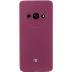 Чехол Silicone Cover Lakshmi Full Camera (AAA) with Logo для Xiaomi Redmi A3 Бордовый / Plum