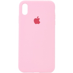 Чохол Silicone Case Full Protective (AA) для Apple iPhone XS Max (6.5 "), Рожевий / Light pink