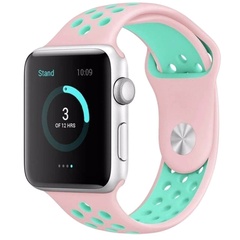 Силиконовый ремешок Sport+ для Apple watch 42mm / 44mm Pink / Marine Green
