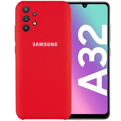 Чохол Silicone Cover Full Camera (AAA) для Samsung Galaxy A32 4G, Червоний / Red