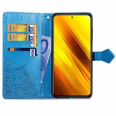 Кожаный чехол (книжка) Art Case с визитницей для Xiaomi Redmi 10 Синий