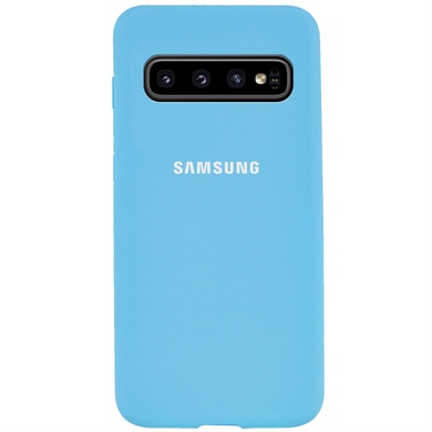 Чохол Silicone Cover Full Protective (AA) для Samsung Galaxy S10 +, Синій / Navy Blue