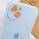 Чехол Silicone Case Full Camera Protective (AA) для Apple iPhone 15 Plus (6.7") Голубой / Sweet Blue