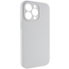 Чехол Silicone Case Full Camera Protective (AA) NO LOGO для Apple iPhone 14 Pro Max (6.7") Белый / White