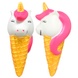 Іграшка антистрес Colorful Unicorn Ice Cream, Белый / розовый