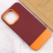 Чохол TPU+PC Bichromatic для Apple iPhone 13 Pro (6.1"), Brown burgundy / Orange